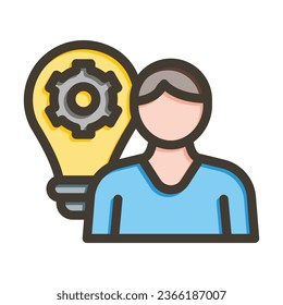 Planning Skills Vector Thick Line Filled Colors Icon For Personal And Commercial Use.
