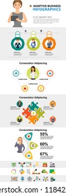 Planning and statistics infochart diagrams set for presentation slide templates. Business percentage charts. Marketing concept can be used for annual report, flyer layout and banner design.