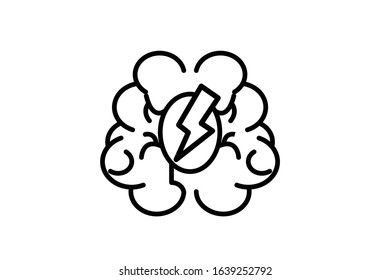 Planning, strategy, brain icon. Universal set of creative thinking for website design and development, app development       