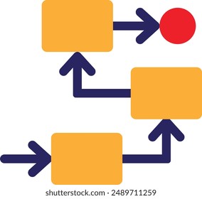 Planning Strategy Business Icon Vector Flat Illustration