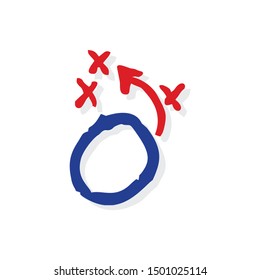 Planning Strategy Concept Logo. Coach Symbol. Vector Icon.