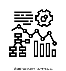planning strategy erp line icon vector. planning strategy erp sign. isolated contour symbol black illustration