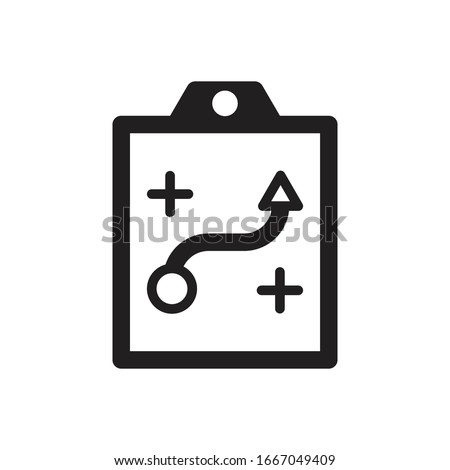 planning strategy icon with Clipboard (vector illustration)
