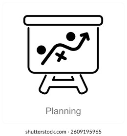Planning and strategy icon concept