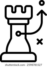 Planning Strategy Icon Outline Vector Illustration