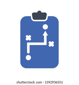Planning, Strategy icon, Vector graphics