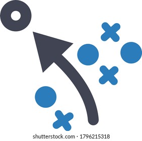 Icono de estrategia de planeación (Ilustración vectorial)