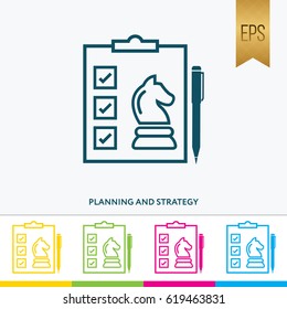 Planning and Strategy Icon Vector Symbol