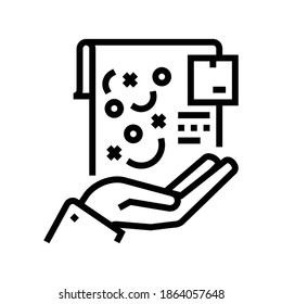 planning and strategy of supply line icon vector. planning and strategy of supply sign. isolated contour symbol black illustration