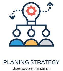 Planning Strategy Vector Icon