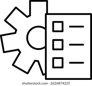 Planning Strategy Vector Line Icon Design