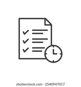 Planning stroke icon in black