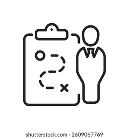 Planning thin line icons. Perfect pixel on transparent background