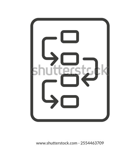 Planning thin liner icon vector.