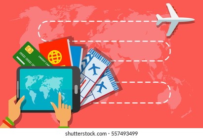 Planning Trip by Plane Poster Design
