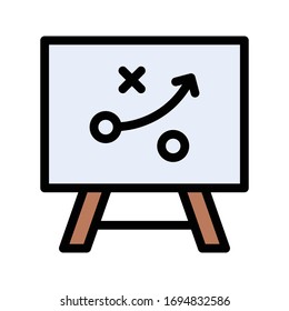 icono de planeamiento de color plano vectorial 