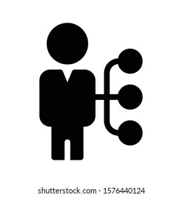 planning vector glyph flat icon 