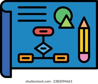 Icono de vector de planeación. Se puede usar para imprimir, móviles y aplicaciones web.