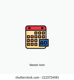Icono de vector de planeación para marketing digital. Calidad premium.