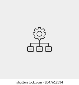 Signo de ilustración de icono del vector de planificación