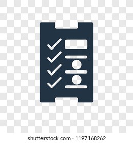 Planning vector icon isolated on transparent background, Planning transparency logo concept