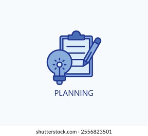 Planning vector, icon or logo sign symbol illustration