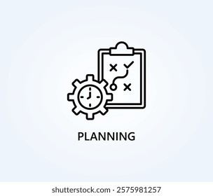 Planning Vector, Icon Or Logo Sign Symbol Illustration