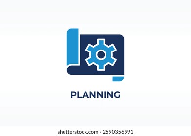 PLANNING vector, icon or logo sign isolated symbol illustration