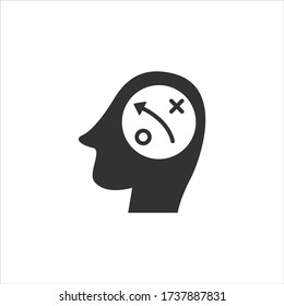 Icono del vector de planificación sobre fondo blanco