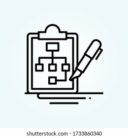 ilustración de estilo de icono vector de planificación. EPS 10
