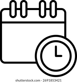 Planning vector illustration, strategy and organization concept, project roadmap and marketing goal design. Line Icon
