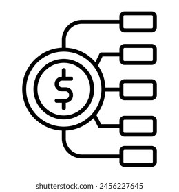 Diseño de iconos de línea de Vector de Planning