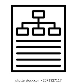 Planning Vector Line Icon Design