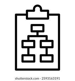 Planning Vector Line Icon Design