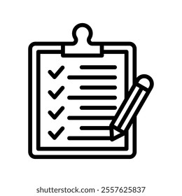 planning Vector Lineal Icon on white background.
