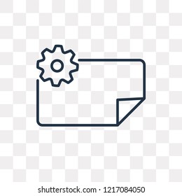 Planning vector outline icon isolated on transparent background, high quality linear Planning transparency concept can be used web and mobile