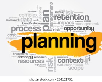 PLANNING word cloud, business concept