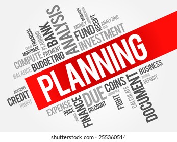 PLANNING word cloud, business concept