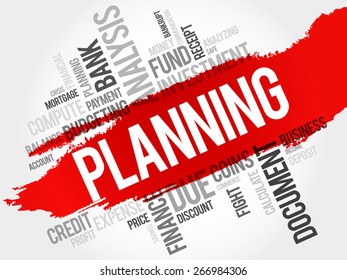 PLANNING word cloud, business concept
