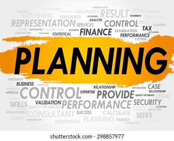 PLANNING word cloud, business concept