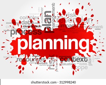 PLANNING word cloud, business concept