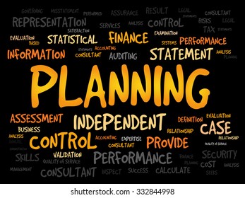 PLANNING word cloud, business concept