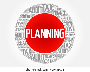 PLANNING word cloud, business concept