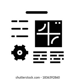 planning work process glyph icon vector. planning work process sign. isolated contour symbol black illustration