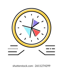planning work time color icon vector. planning work time sign. isolated symbol illustration