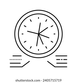 planning work time line icon vector. planning work time sign. isolated contour symbol black illustration