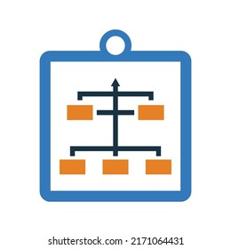 Planning, workflow, project plan icon. Glyph style vector EPS.