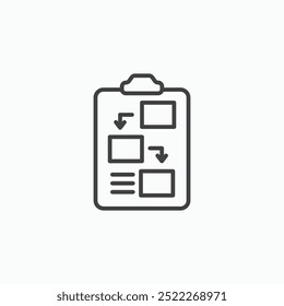 Planningline in Thin line black color. flat simple vector symbols illustration.