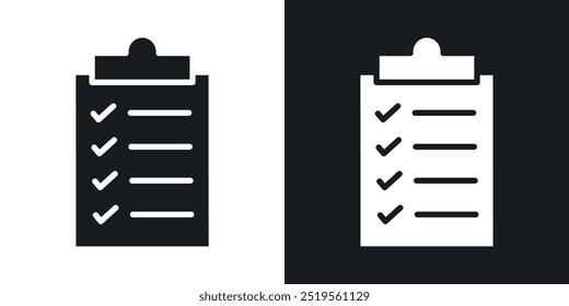 Planningline vector icon set in solid and outline style.