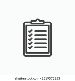 Ícone simples de linhas de planejamento no estilo de linha.